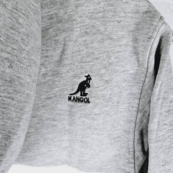 KANGOL | colour block ⅓ zip pullover hoodie - Picture 5 of 9